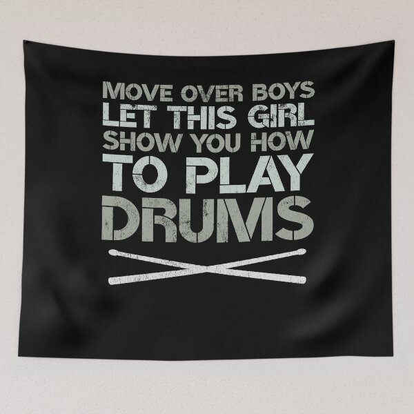 Item preview, Move Over Boys Let This Girl Show You How to Play Drums Funny Drumming Gift Girls designed and sold by WYGSTORE.