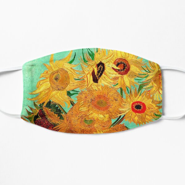 Sunflowers (12 Flowers) by Vincent van Gogh Flat Mask