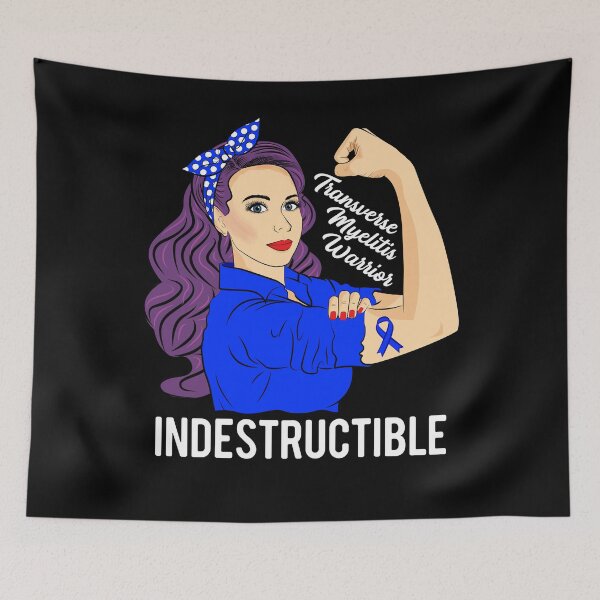 Item preview, Transverse Myelitis Warrior Indestructible Awareness designed and sold by ZNOVANNA.