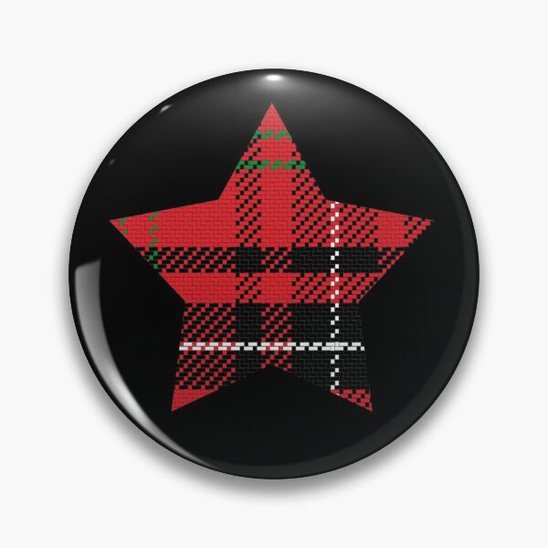 Item preview, Classic Red Tartan Plaid Stars Pattern  designed and sold by SoccaTamam.