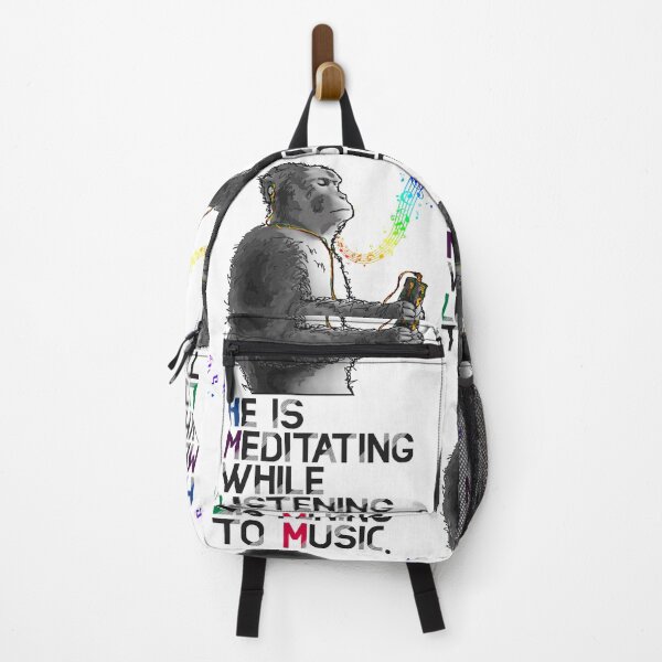 Item preview, A monkey is meditating while listening to music. designed and sold by DAEWI PARK.