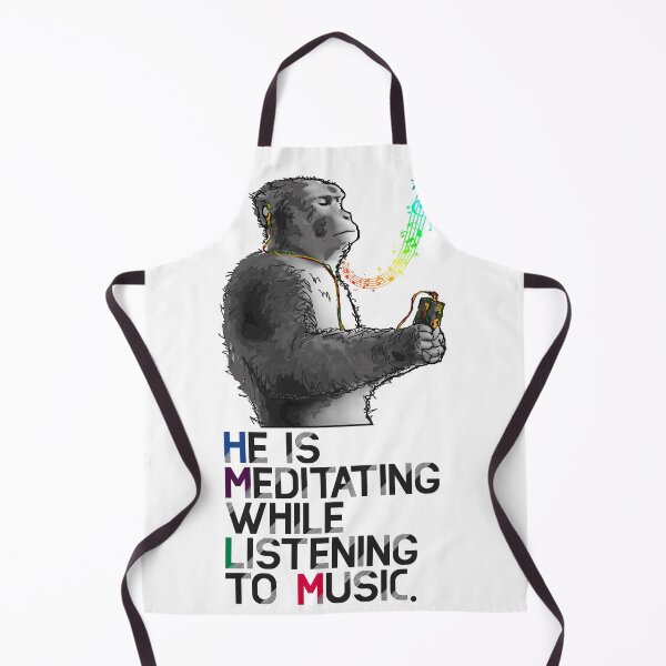 Item preview, A monkey is meditating while listening to music. designed and sold by DAEWI PARK.