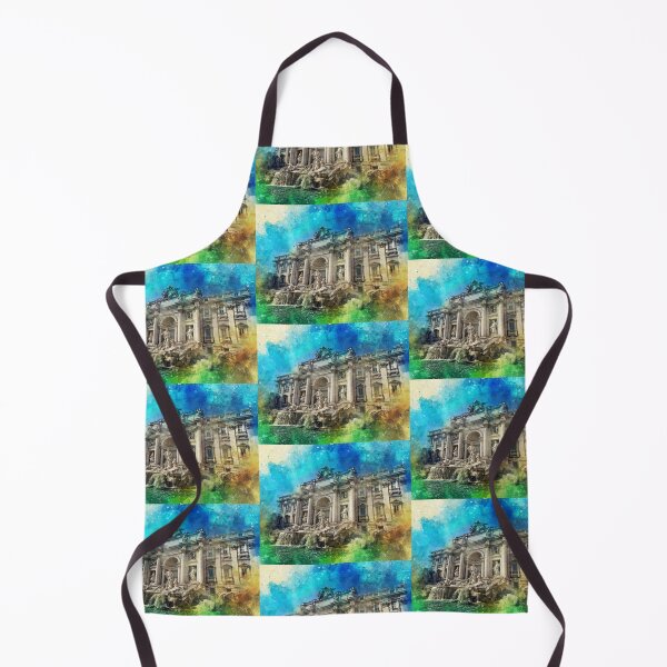 Item preview, Trevi Fountain Rome Digital Drawing designed and sold by GabryNY.