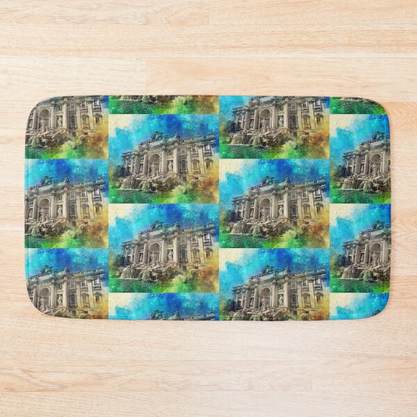 Item preview, Trevi Fountain Rome Digital Drawing designed and sold by GabryNY.