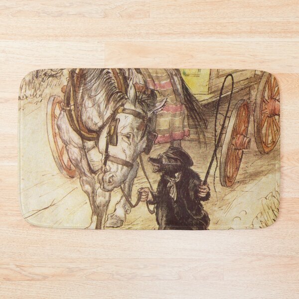 Item preview, Mole and station wagon with horse Wind in the Willows illustration - Arthur Rackham designed and sold by Vintage Designs +.