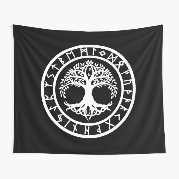 Yggdrasil /// Rune Circle (Variant II) Tapestry