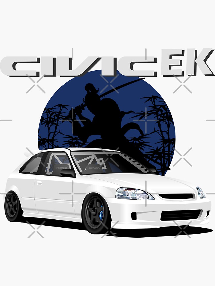 EK Squad Honda Civic EK JDM Sticker Decal 