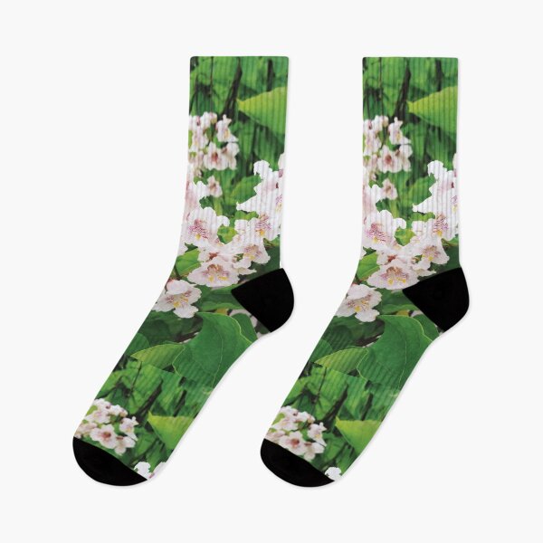 Item preview, White catalpa in full blossom, natural background  designed and sold by helenkaiy.