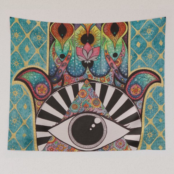 Item preview, hamsa painting designed and sold by nellymcrico.