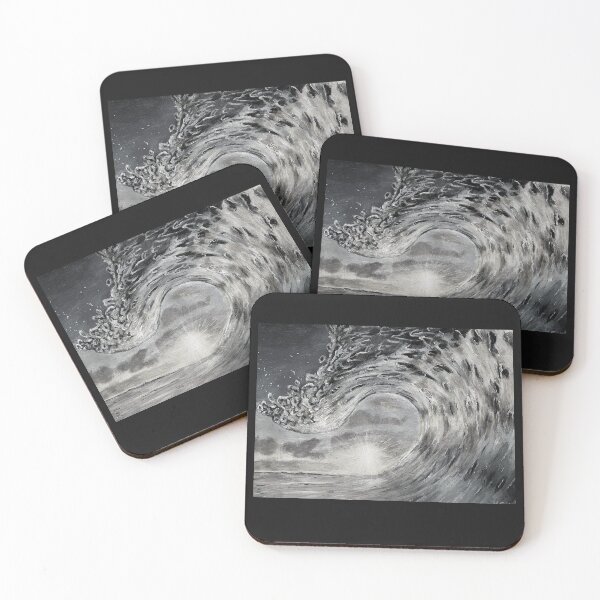 Item preview, Monochromatic Sunset Barrel Wave designed and sold by MinimalSketches.