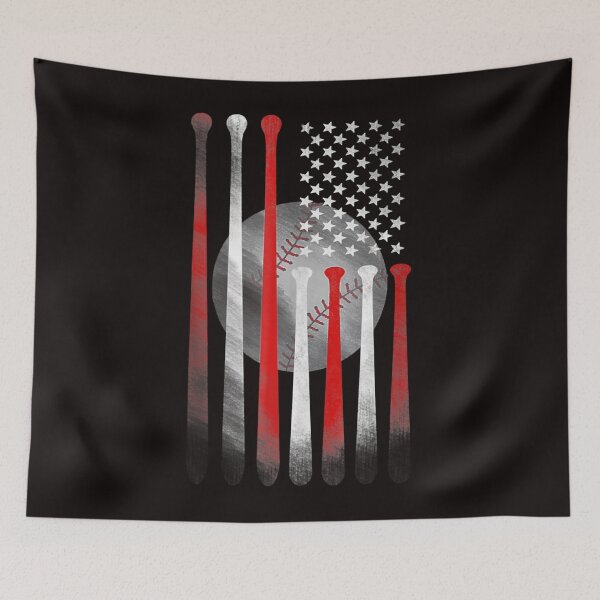 Item preview, American Flag Funny Baseball Flag designed and sold by BiancaMoss51.