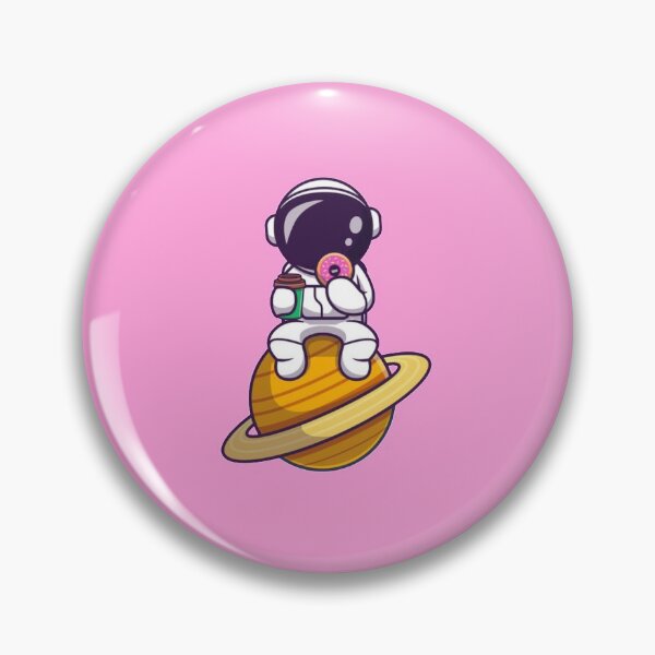 Item preview, Astronaut Eating Donut and drinking cofee designed and sold by ZghoulStore.