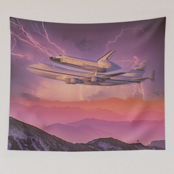 Item preview, Space shuttle on the way to space, modern aviation designed and sold by Mauswohn.