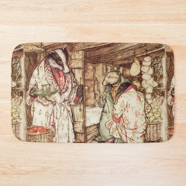 Item preview, Badger, Ratty and Mole Wind in the Willows illustration - Arthur Rackham designed and sold by Vintage Designs +.