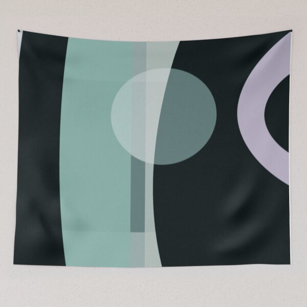 Item preview, Cyans Blues Mindful Moment Flat Colour Abstract Artwork Artist Jenny Meehan designed and sold by Jenny Meehan Art Prints and Patterns  .