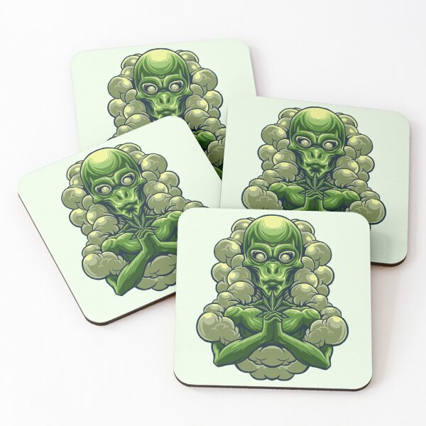 Item preview, Alien with marijuana design designed and sold by ESDT.