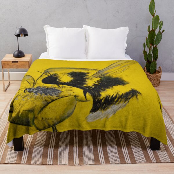 Item preview, modern bumble bee buttercup painting designed and sold by nellymcrico.