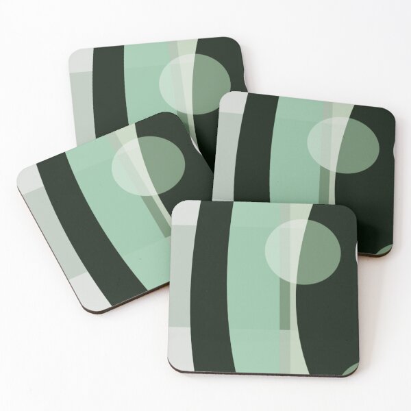 Item preview, Greens Mindful Moment Flat Colour Abstract Artwork Artist Jenny Meehan designed and sold by Jenny Meehan Art Prints and Patterns  .