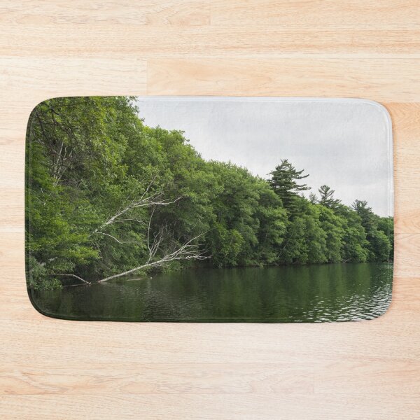 Item preview, White Skeletons - Verdant Forest Lake with Fallen Trees designed and sold by Georgia Mizuleva.