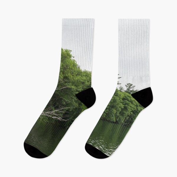Item preview, White Skeletons - Verdant Forest Lake with Fallen Trees designed and sold by Georgia Mizuleva.
