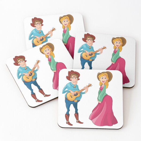 Item preview, Cowboy Playing Guitar with Girl designed and sold by iTrending.