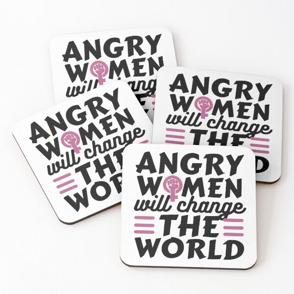 Item preview, Angry Women Will Change The World Pink Black Design designed and sold by SweetAndSpice.