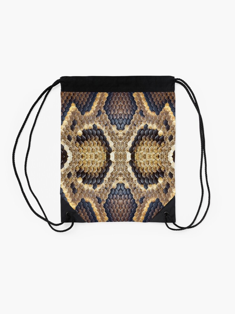 Alternate view of Brown Snake Skin Drawstring Bag