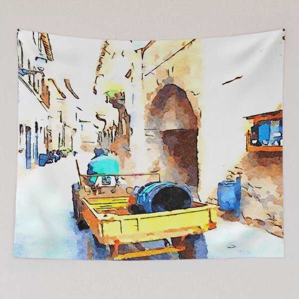 Item preview, Barbarano Romano: tractor with yellow trailer designed and sold by Giuseppe Cocco.