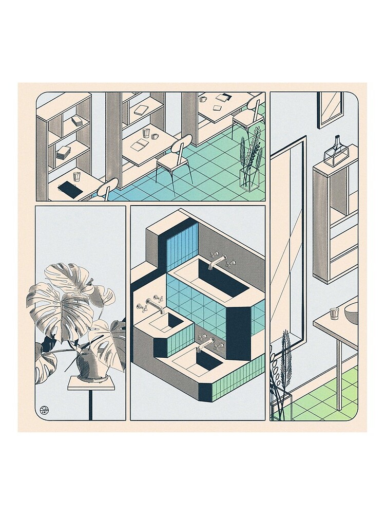 Aperçu 3 sur 3. Sac à cordon avec l'œuvre Fumetto 01 créée et vendue par LoicBrDesign.