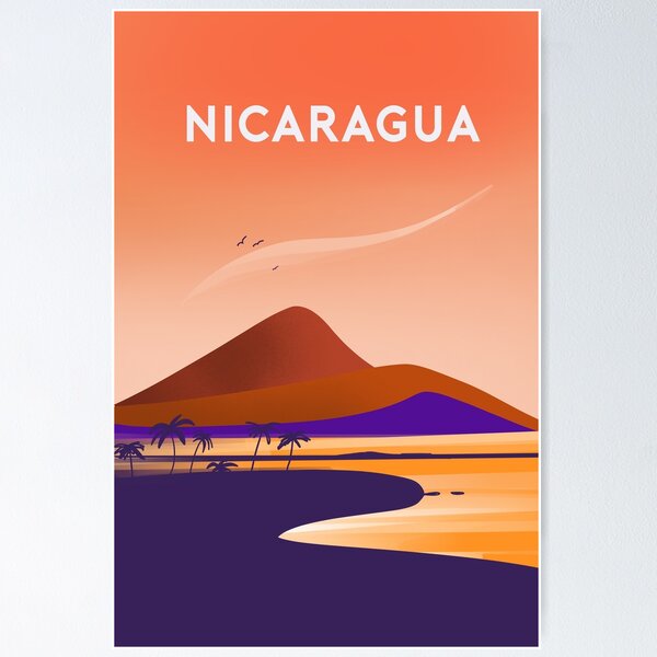 Item preview, Nicaragua travel poster designed and sold by Arctic frame studio.