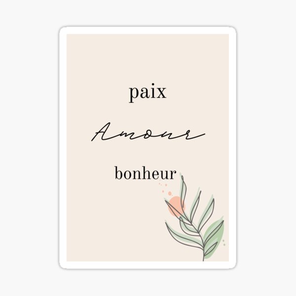 Short French Quotes Stickers For Sale Redbubble