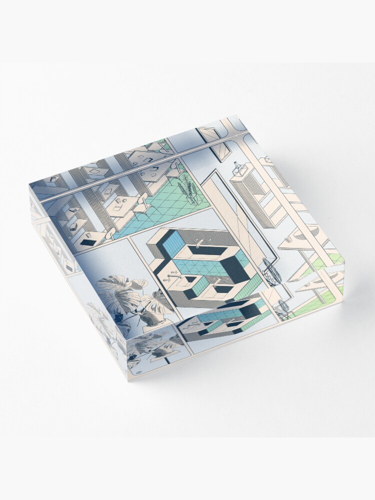 Aperçu 3 sur 5. Bloc acrylique avec l'œuvre Fumetto 01 créée et vendue par LoicBrDesign.