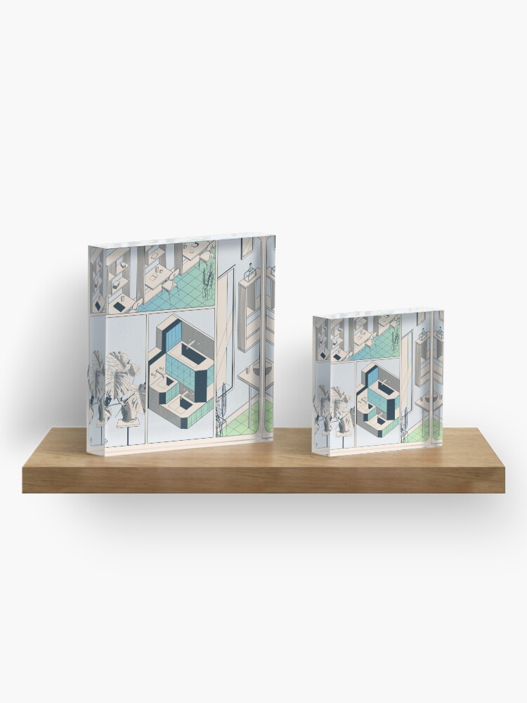 Aperçu 4 sur 5. Bloc acrylique avec l'œuvre Fumetto 01 créée et vendue par LoicBrDesign.