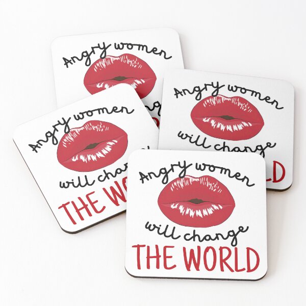 Item preview, Angry Women Will Change The World Sexy Lips Black Design designed and sold by SweetAndSpice.