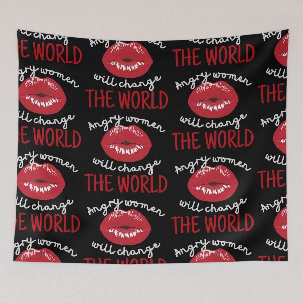 Item preview, Angry Women Will Change The World Sexy Lips White Design designed and sold by SweetAndSpice.