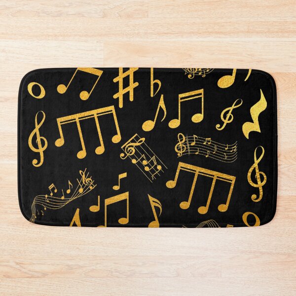 Item preview, Musical notes on black designed and sold by IONcreatION.