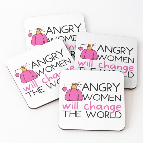 Item preview, Angry Women Will Change The World Pink Perfume Black Design designed and sold by SweetAndSpice.