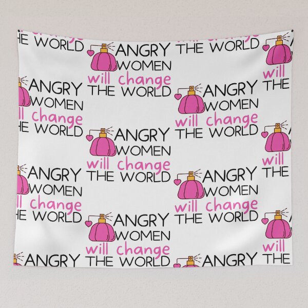 Item preview, Angry Women Will Change The World Pink Perfume Black Design designed and sold by SweetAndSpice.