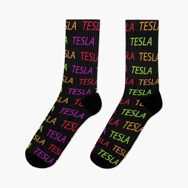 Item preview, Tesla pattern multicolor car black background designed and sold by Stéphane  Thirion.