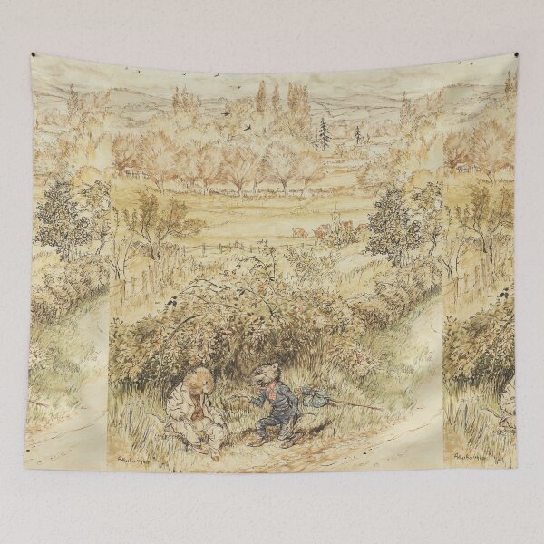 Item preview, Ratty and a weasel Wind in the Willows illustration - Arthur Rackham designed and sold by Vintage Designs +.