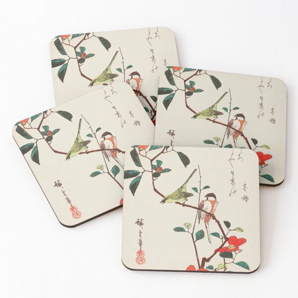Item preview, Birds on Camellia Branch designed and sold by NicoNicoNEET.
