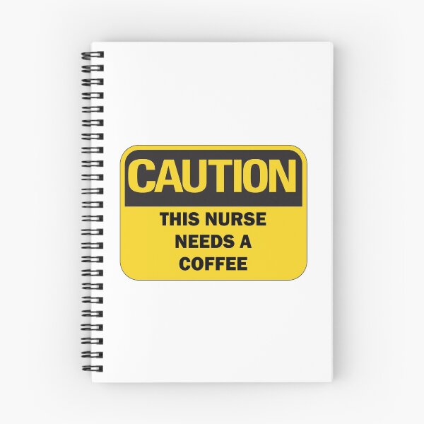 Item preview, Caution: This nurse needs a coffee funny warning sign with black typography designed and sold by Deegital18.