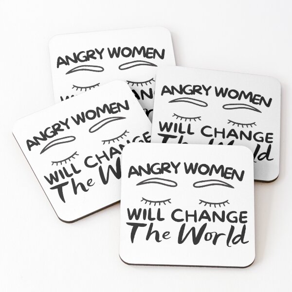 Item preview, Angry Women Will Change The World Black Eyelashes Design designed and sold by SweetAndSpice.
