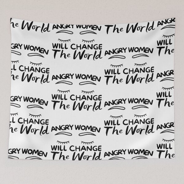 Item preview, Angry Women Will Change The World Black Eyelashes Design designed and sold by SweetAndSpice.