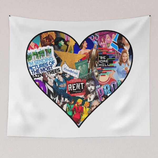 Item preview, Broadway collage heart designed and sold by Als10806.