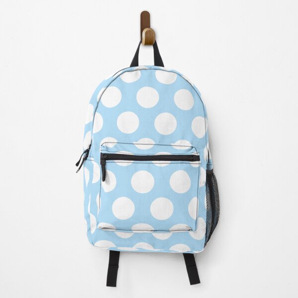 Item preview, Large white polka dots on baby blue designed and sold by Feeling Artsy.
