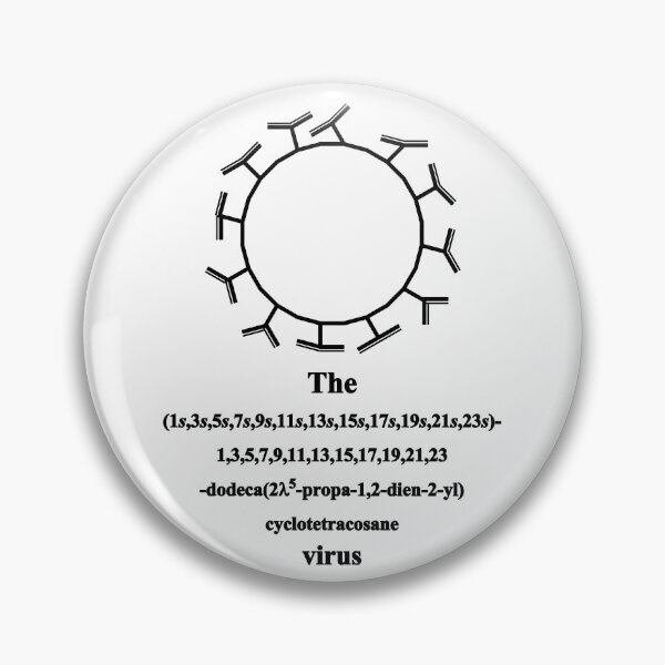 Item preview, virus - IUPAC Nomenclature - black designed and sold by Marcel Wirth.