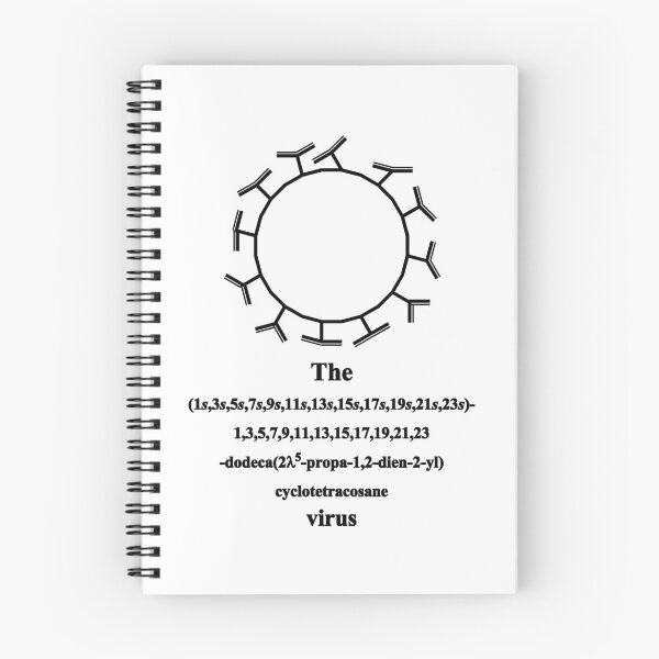 Item preview, virus - IUPAC Nomenclature - black designed and sold by Marcel Wirth.