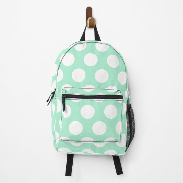 Item preview,  Large white polka dots on mint designed and sold by Feeling Artsy.