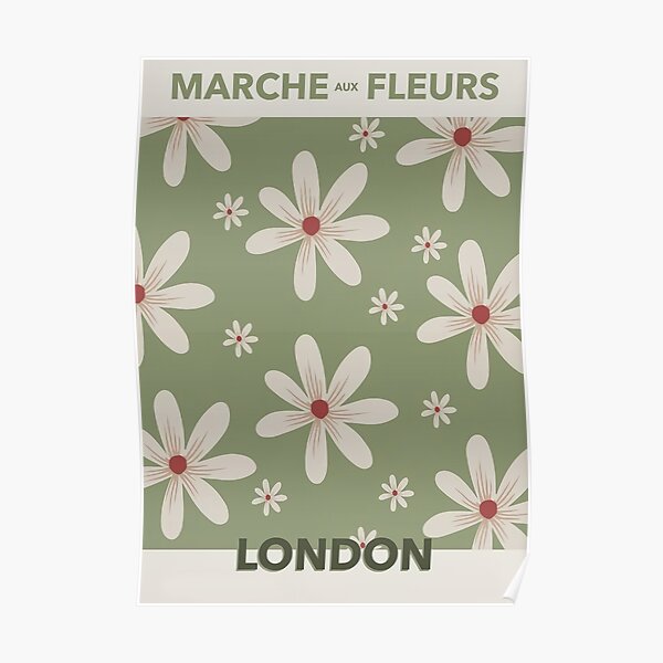 Marche Fleurs London Poster